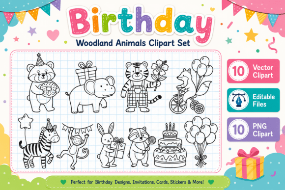 Bringing the Forest to Your Party: A Guide to Using Birthday Woodland Animals Clipart