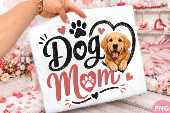 Dog Mom Cute PNG Design for Sublimation