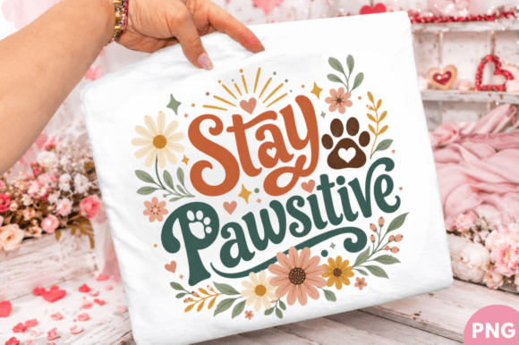 Elevating Pet-Themed Merchandise: The Strategic Value of the Stay Pawsitive Floral Dog Lover T-shirt Design