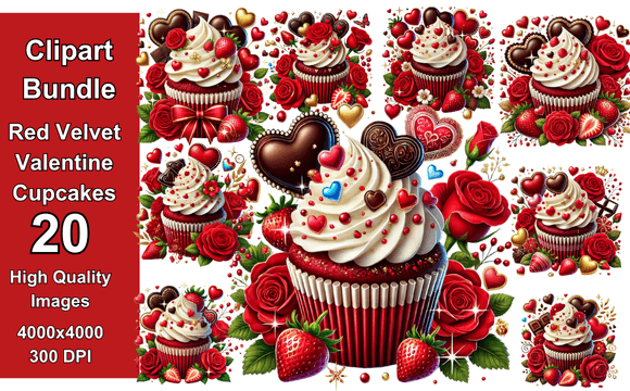 Elevating Valentine’s Day Design with the Red Velvet Valentine Cupcake Bundle