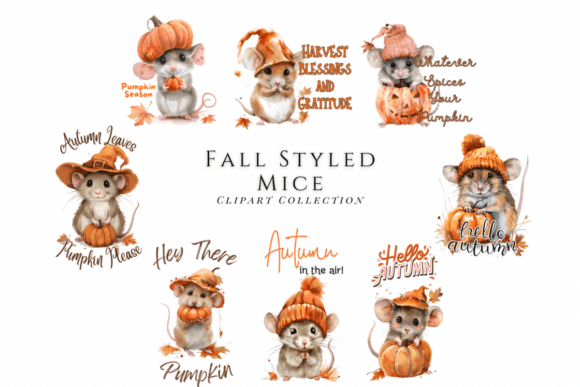 Fall Styled Mice: Whimsical Autumn Quotes & Art