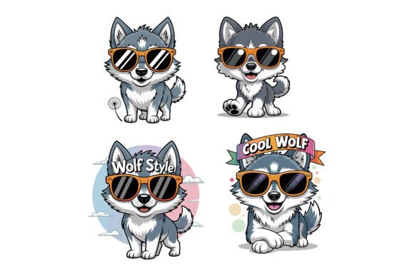 Integrating the Funny Baby Wolf Silhouette Vector into Your Creative Workflow