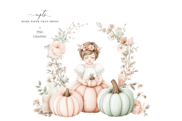 Shabby Chic Pastel Pumpkins Wreath Design