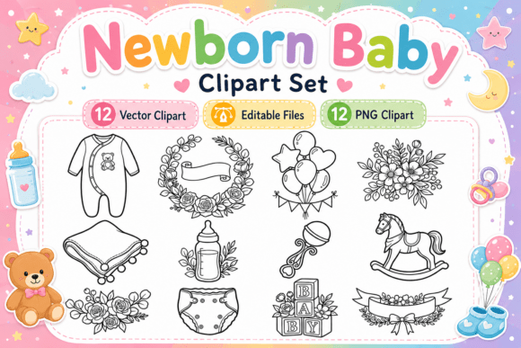 Unlocking Creativity: A Comprehensive Guide to Using the Newborn Baby Clipart Set for Memorable Designs